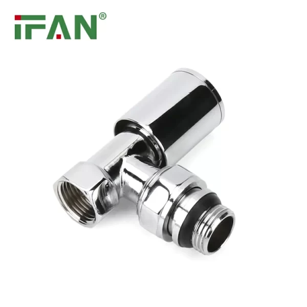 Chrome-plated angle thermostatic valves